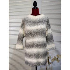 Tommy Bahama Shipley Porcini 3/4 Sleeve Tunic Pullover Ombré Sweater Sz M 912